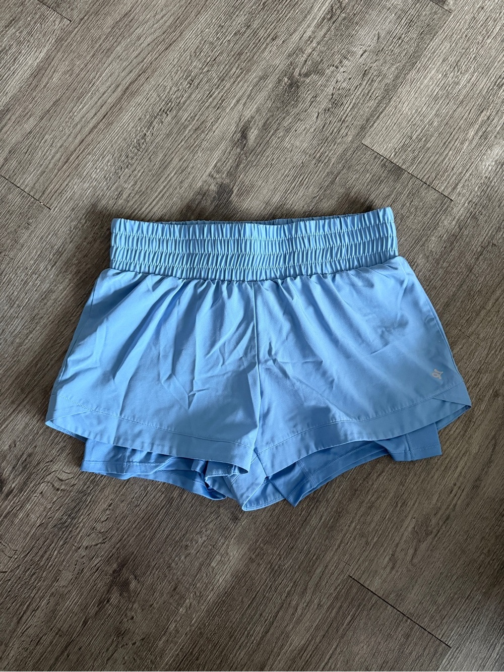 Light Blue Women's Active Layered Shorts